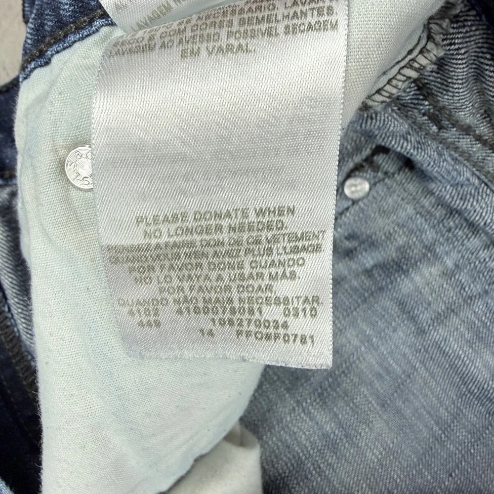 Levis 527 Jeans Men 38x32 (Fit 36x29) Blue Bootcut Slim Leather Patch Rodeo 2010
